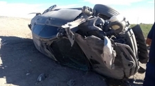 Siniestro vial en San Juan: volcó su automóvil en la Difunta Correa y terminó hospitalizado