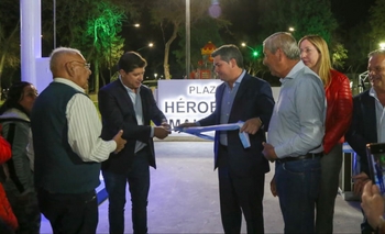 Santa Lucía estrenó la remodelada Plaza Héroes de Malvinas con un acto oficial