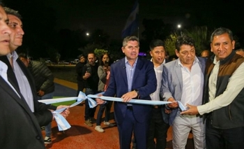 Orrego inauguró plaza y calles pavimentadas en un barrio de Zonda