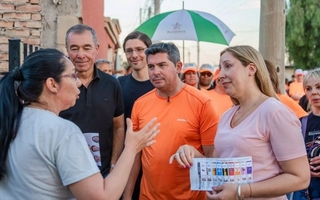 Orrego recorrió Pocito junto a sus candidatos del Frente XSanJuan