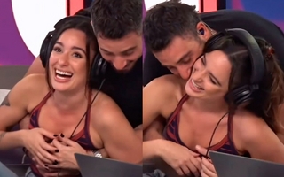 Nico Occhiato se puso hot con Flor Jazmín Peña en vivo: "La manoseó toda"