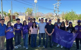 Candidatos libertarios recorrieron Jáchal llevando sus propuestas