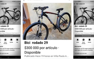 Vendían una bicicleta robada por Facebook y el dueño citó al vendedor y lo atraparon