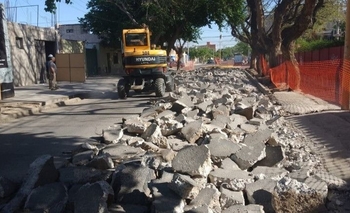 Iniciaron obras de pavimentación en calle Urquiza entre Córdoba y 9 de Julio