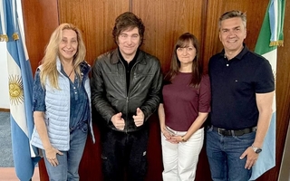 Javier Milei llegó a Chaco para continuar con su campaña