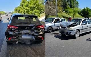 Dos autos chocaron en Circunvalación y dos menores fueron hospitalizados 