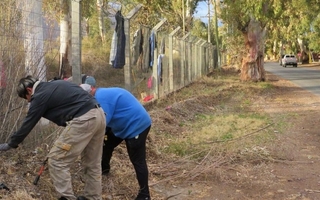 Realizan un operativo de limpieza en el Parque Sarmiento para evitar incendios