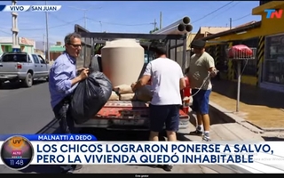TN llegó a San Juan para ayudar a una familia que perdió todo en un incendio