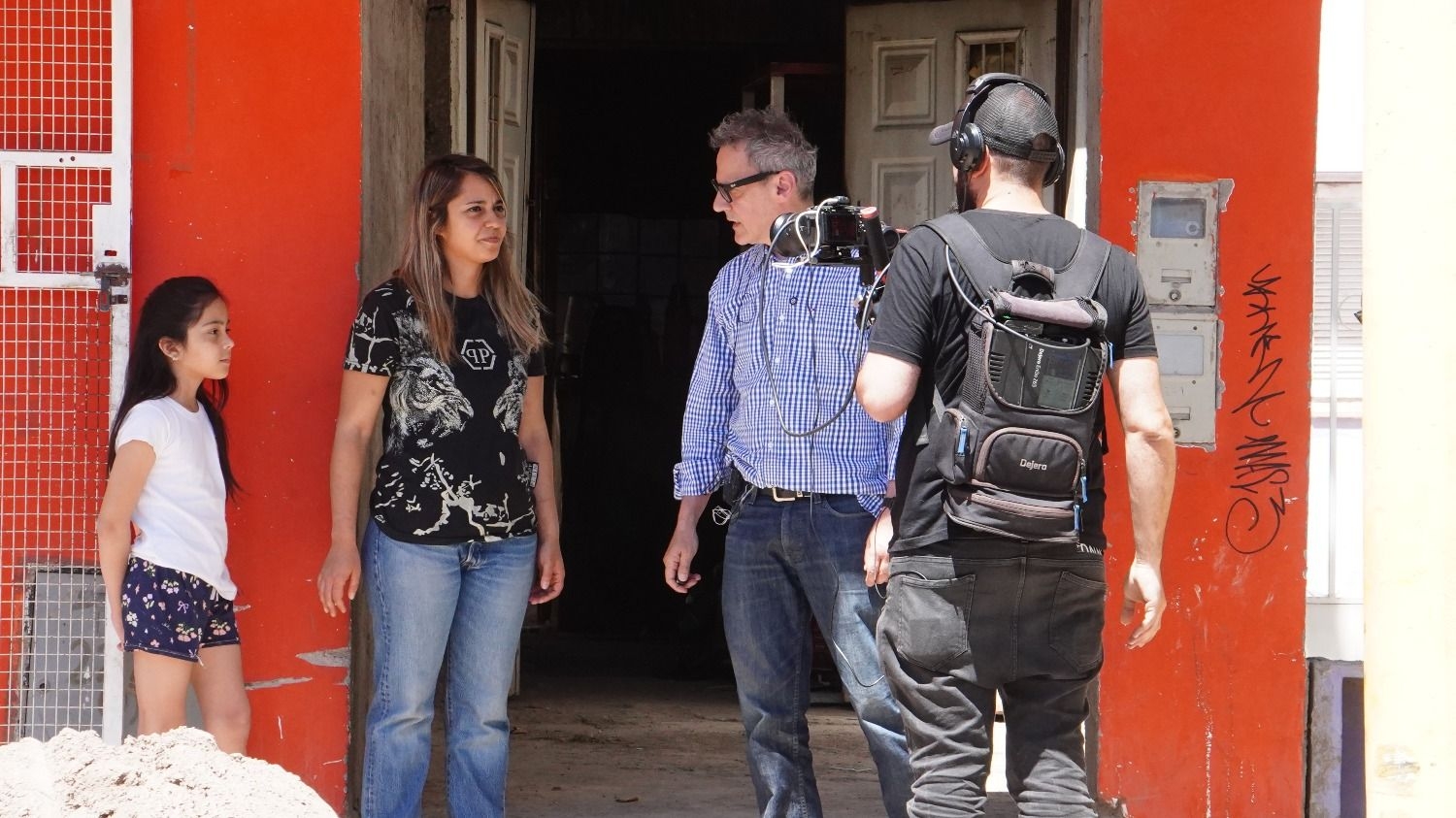 Eliana Pirri junto al periodista de Tn, Daniel Malnatti. (Foto: DIARIO HUARPE/ Gabriel Flores)