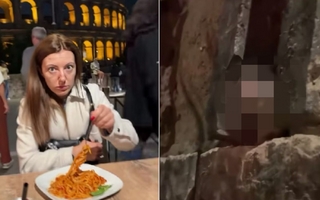 Viral: una pareja tenía una cena romántica en Roma y fue interrumpida