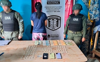 Desmantelaron un "kiosco" de drogas en Pocito con casi 100 dosis de cocaína