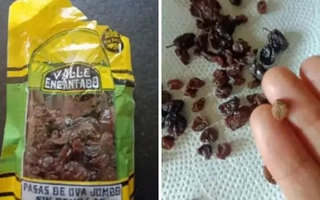 Anmat prohíbe pasas de uva con objeto peligroso