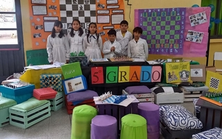 Ajedrez en los recreos, el proyecto de alumnos de Albardón que llegó a una feria nacional