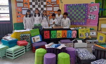 Ajedrez en los recreos, el proyecto de alumnos de Albardón que llegó a una feria nacional