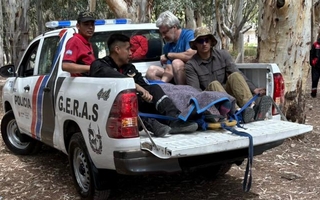 Rescataron a una mujer que se fracturó una pierna en Las Tapias, Ullum