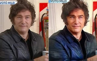 La imagen real vs. la retocada: el sorprendente filtro que usó Milei en su foto electoral