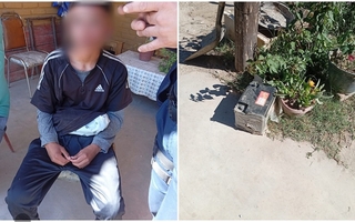 Robó una batería de auto y fue descubierto por las cámaras de seguridad