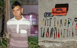 Forcejeó con una embarazada para robarle una caja de herramientas