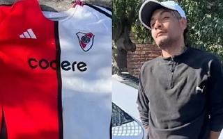 Quiso robar una camiseta de River, rompió una camioneta y terminó preso