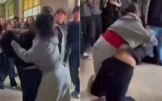 Dos alumnas se agarraron a trompadas en una escuela y quedó grabado