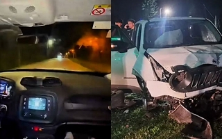 Se filmó manejando a 140 km/h, perdió el control y terminó contra un poste