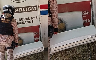 Hicieron un boquete en el techo de una salita y se llevaron el aire acondicionado