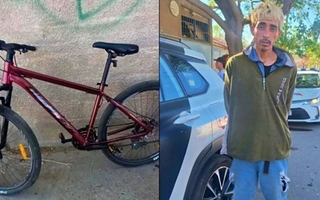  Intentó llevarse una bicicleta de la vereda de un local y terminó detenido