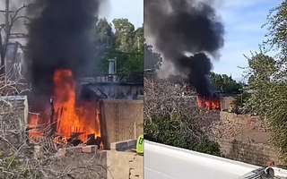 Feroz incendio en Pocito moviliza a Bomberos