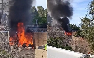 Rawson: incendió la casa de su hermana y se cortó con un cuchillo