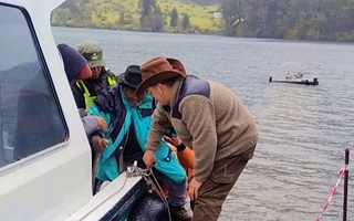 Rescataron a un poblador de más de 100 años frente al volcán Lanín