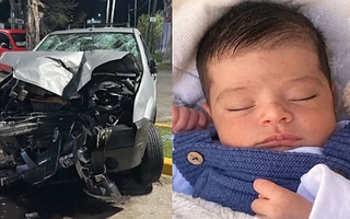El momento en que increparon al autor del choque donde murió un bebé de 10 días