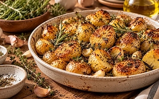 Papines al horno con hierbas para lograr una guarnición dorada y crocante