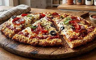 Pizza sin harinas con base de pollo: receta fácil y rica de solo 5 ingredientes