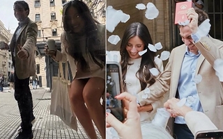 El sorpresivo casamiento bajo la lluvia de una famosa periodista