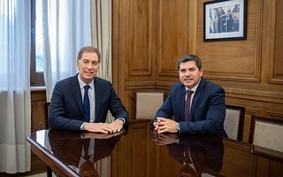 Orrego se reunió con Santilli por la continuidad de Ruta 40 Sur