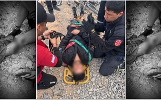Bomberos acudieron a un circuito de mountain bike para rescatar a un ciclista