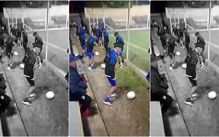 Unión tuvo que hacer la entrada en calor en una tribuna en Mendoza