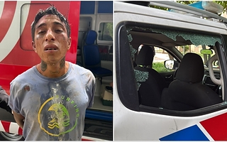 Escapó de un móvil policial, rompió una ventanilla y lo recapturaron