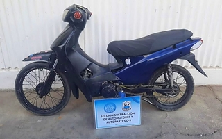 Tras un procedimiento, secuestraron una moto sin patente y con el cuadro adulterado
