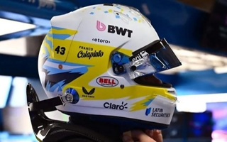 Colapinto sorprendió con un nuevo casco y un guiño especial a Boca