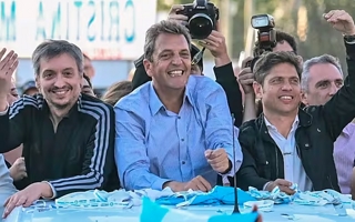 Kicillof, Massa y Máximo Kirchner volvieron a verse cara a cara 