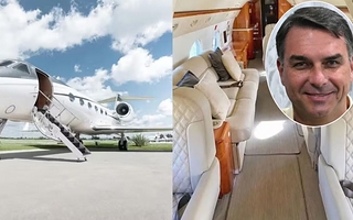 Así es por dentro el lujoso avión en el que Flávio Bolsonaro llegó a Miami