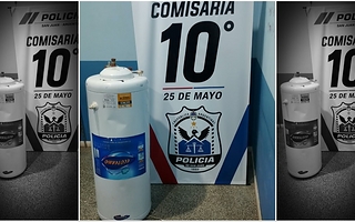 Escapó al ver a la Policía y dejó un termotanque robado en un descampado