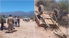 Sarmiento: una carretela volcó y tres ocupantes quedaron heridos