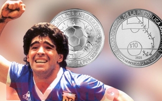 Monedas del BCRA con gol de Maradona se agotaron en tres días