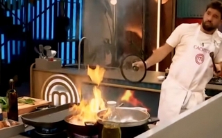 A Cachete Sierra se le prendió fuego la cocina en MasterChef