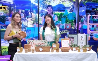 Una sanjuanina transforma desechos de madera en macetas biodegradables 