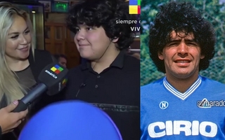 Dieguito Fernando reapareció en TV y es igual a Diego Maradona