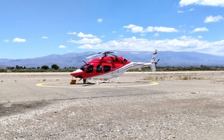 Trasladaron en helicóptero a una mujer de Jáchal a Capital por una falla renal