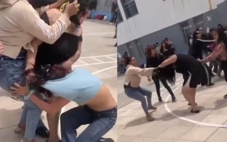 Filmaron a alumnos y padres a las piñas en pleno patio de una escuela